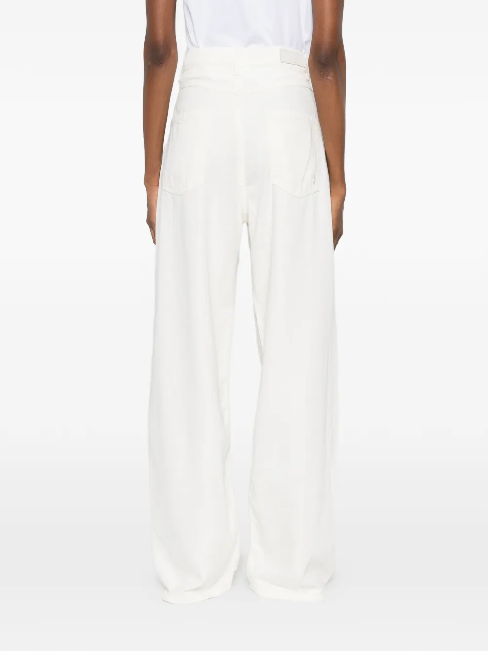 ICON DENIM Jeans met wijde pijpen Beige