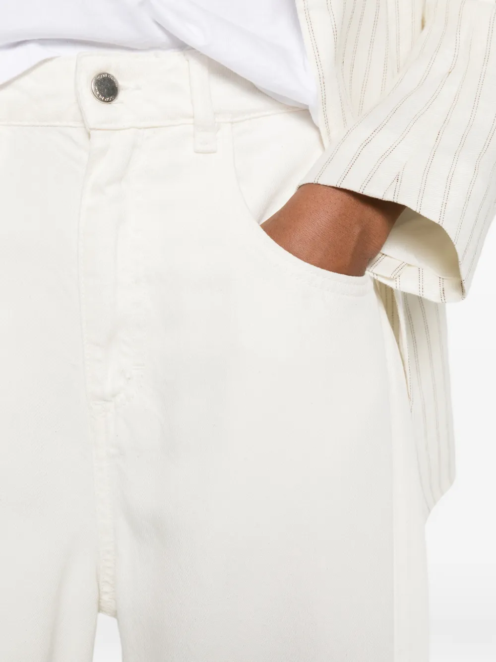 ICON DENIM Jeans met wijde pijpen Beige