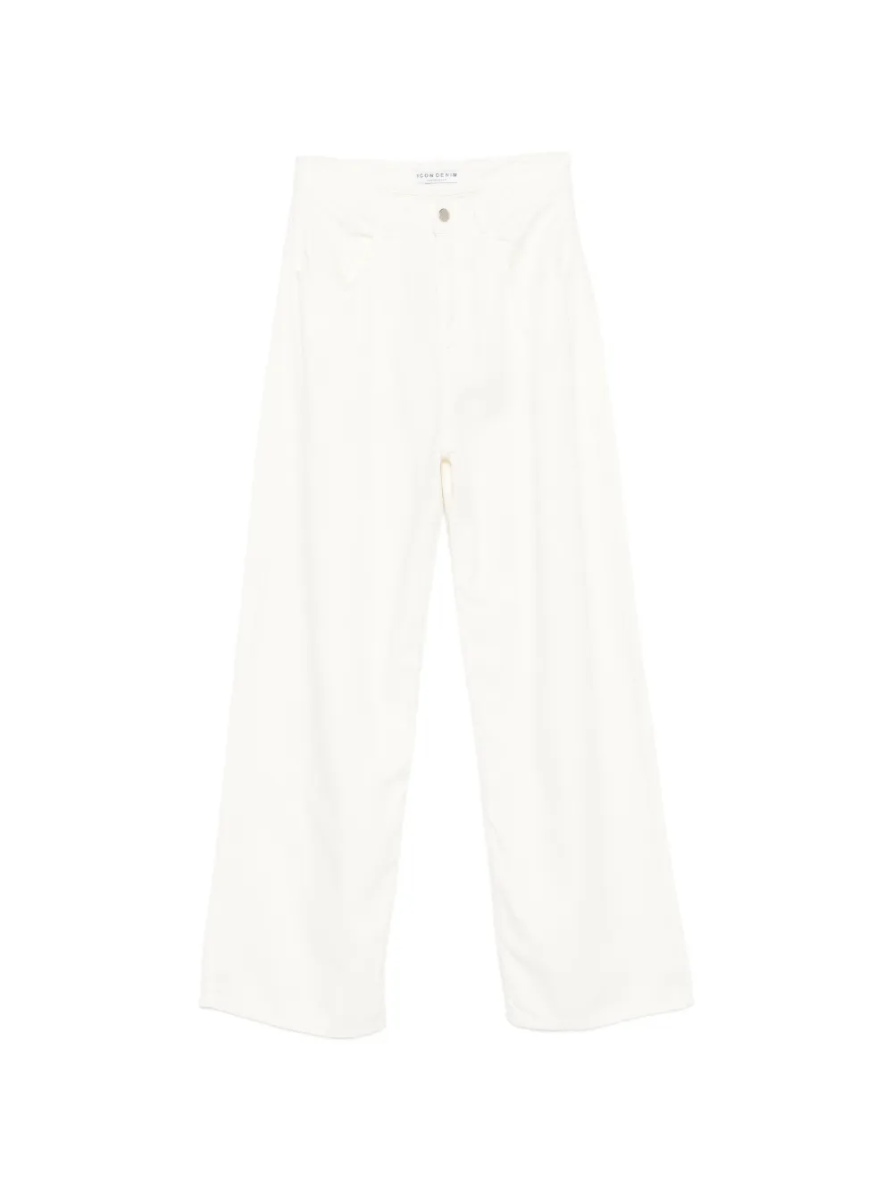 ICON DENIM Poppy lyocell denim trousers - Bianco