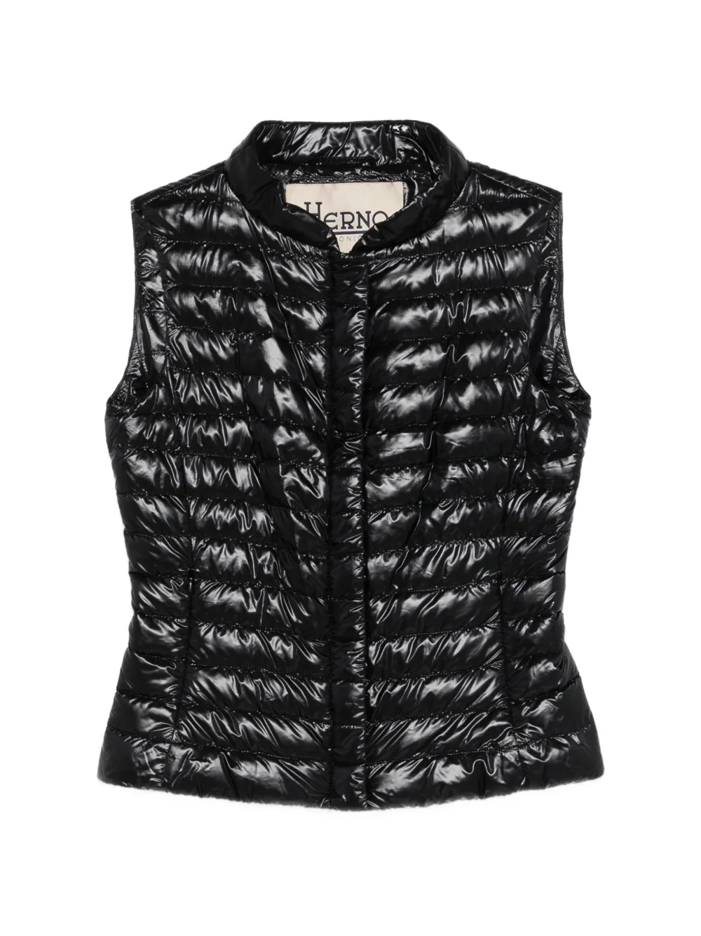 Herno zip-fastening quilted gilet - Nero