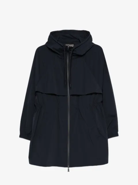 Herno hooded zip-fastening coat