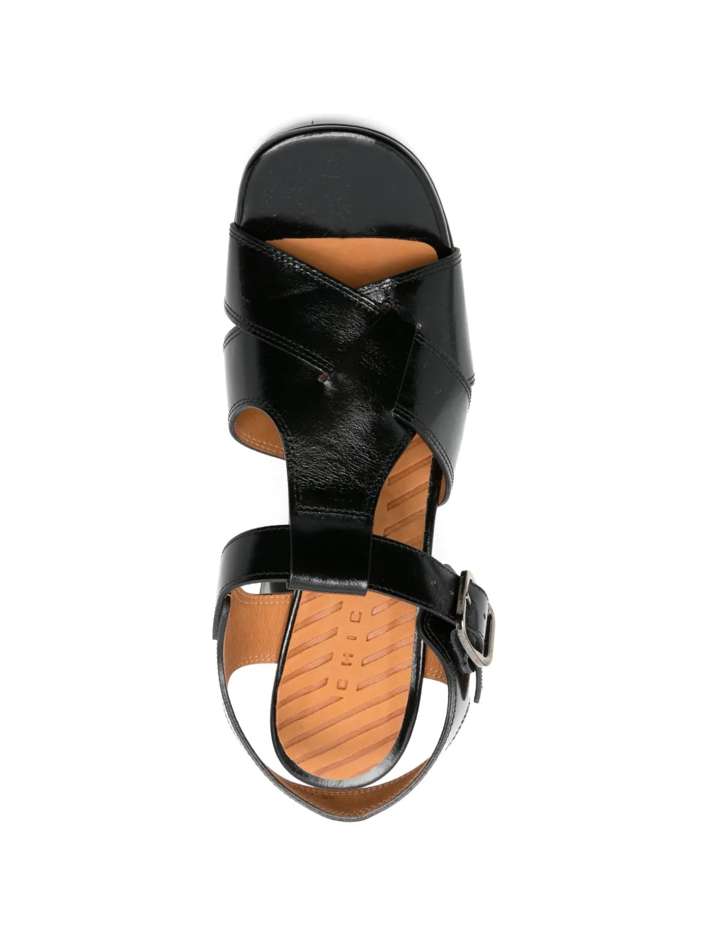 Chie Mihara Obana t-bar buckle sandals Zwart