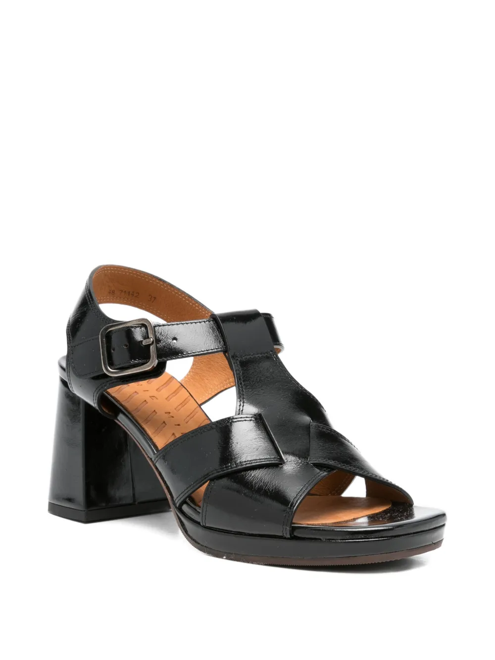 Chie Mihara Obana t-bar buckle sandals Zwart
