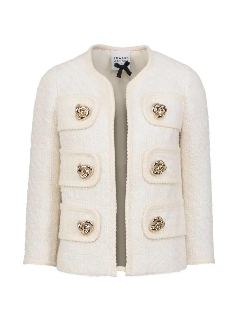 Edward Achour Paris turnlock pocket jacket - Nude