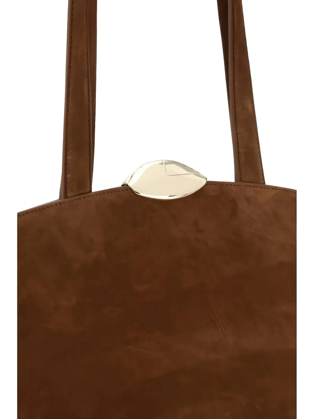  Benedetta Bruzziches Serena Suede Tote Bag - Brown 