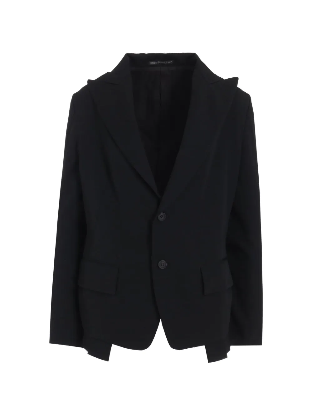 Yohji Yamamoto single-breasted wool blazer - Nero