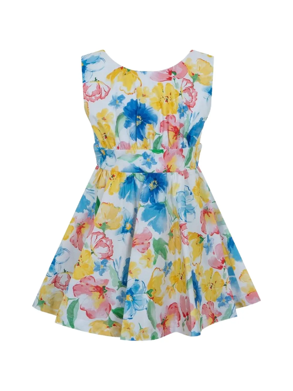 Lapin House floral-print sleeveless dress - Bianco