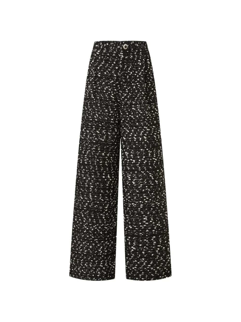 Edward Achour Paris patterned wide-leg trousers - Nero