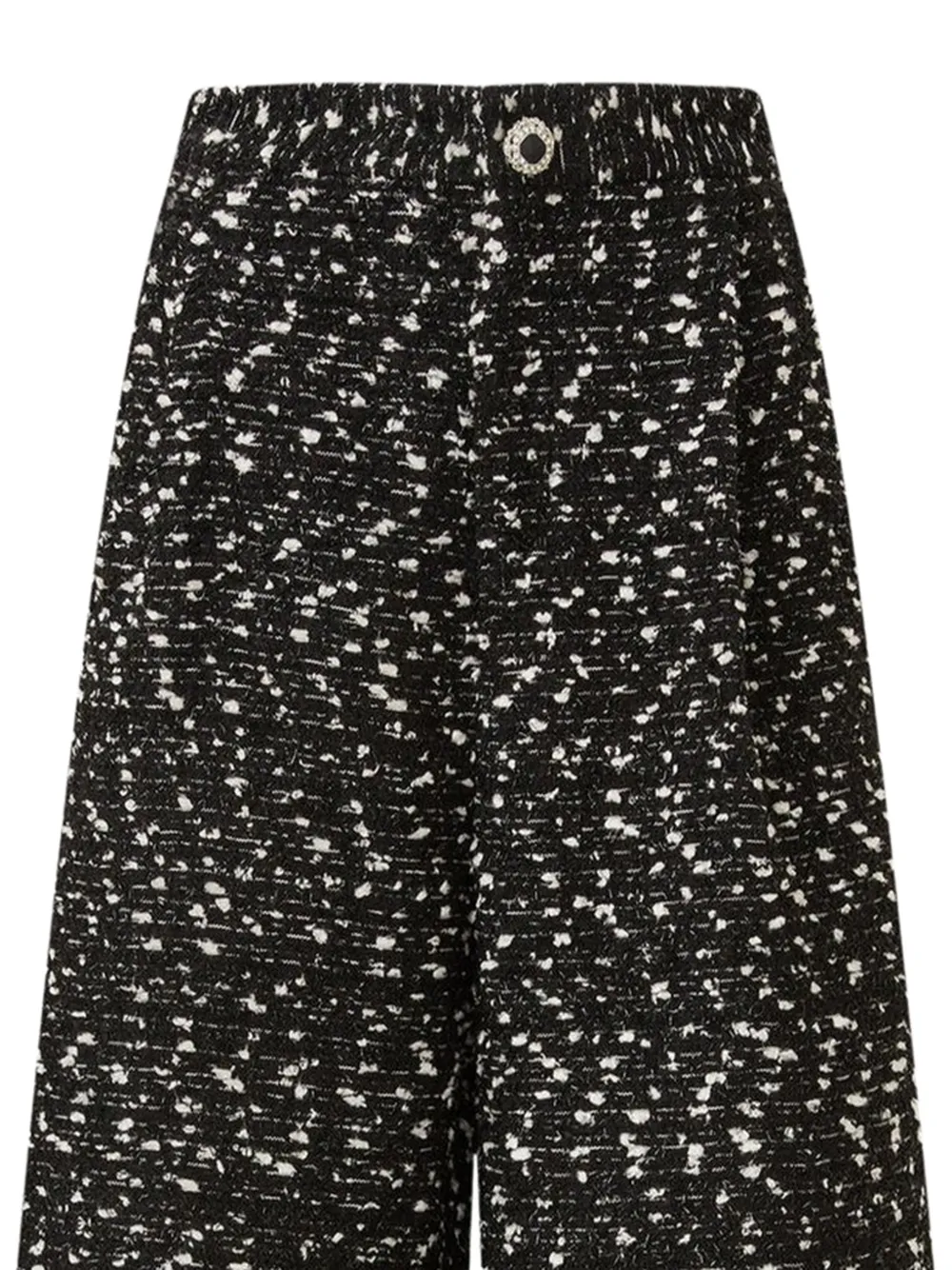  Edward Achour Paris Patterned Wide-leg Trousers - Black 