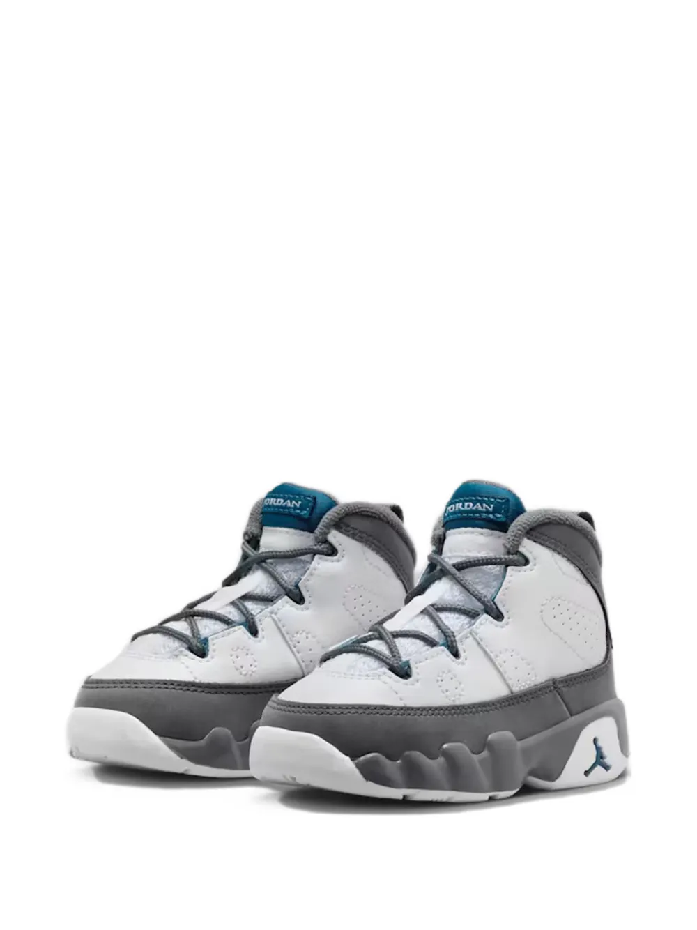 Jordan Kids Air Jordan 9 Retro geperforeerde high-top sneakers Wit