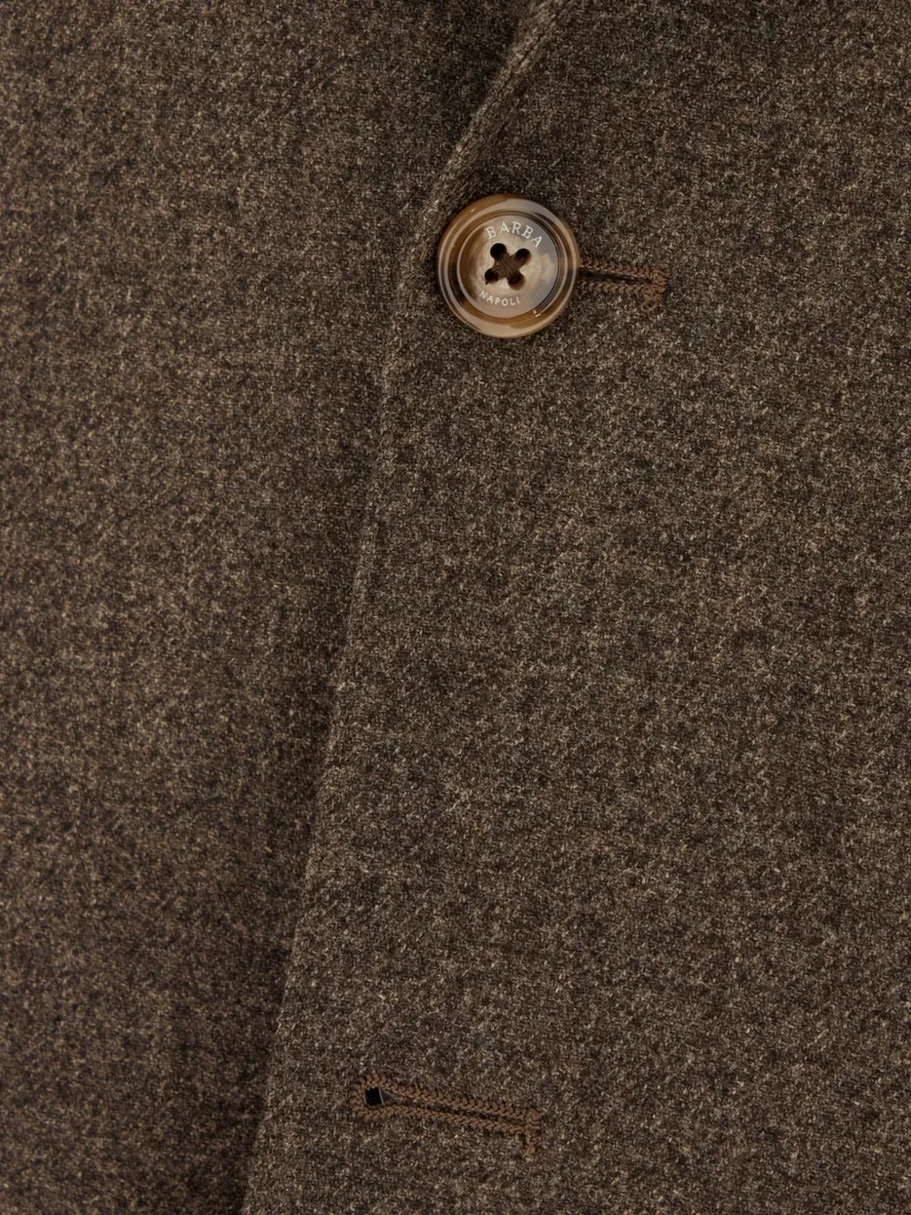  Barba Melange Wool Blazer - Brown 