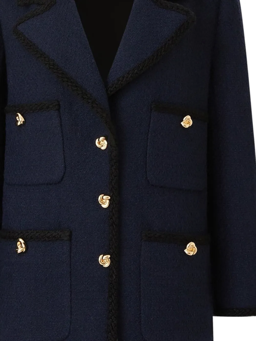 Gold-Tone Button Braided Jacket