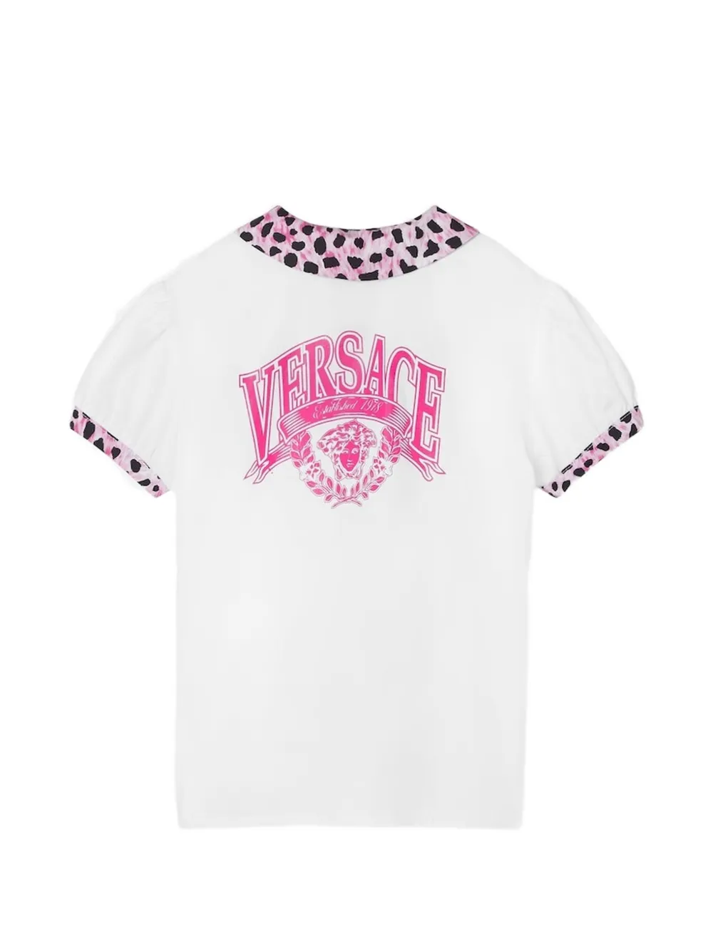 Versace Kids Shirt met korte mouwen en print Wit