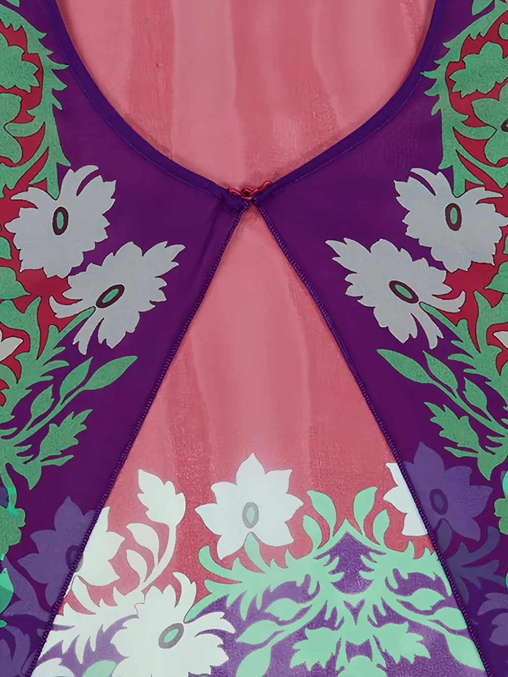  La Doublej Maria Floral-print Cape - Red 