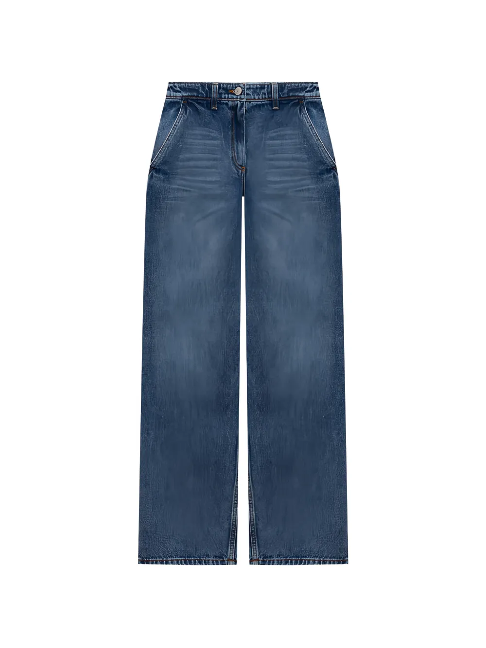 Magda Butrym belt loops jeans - Blu