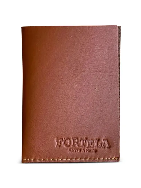 Fortela stitched trim leather wallet