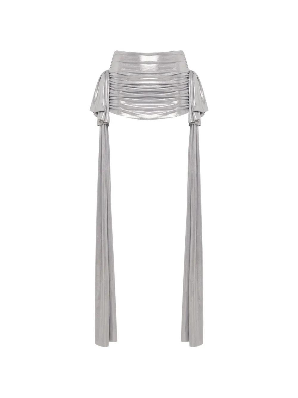 Norma Kamali Minigonna Norma Bill Pickleball con fiocco - Argento