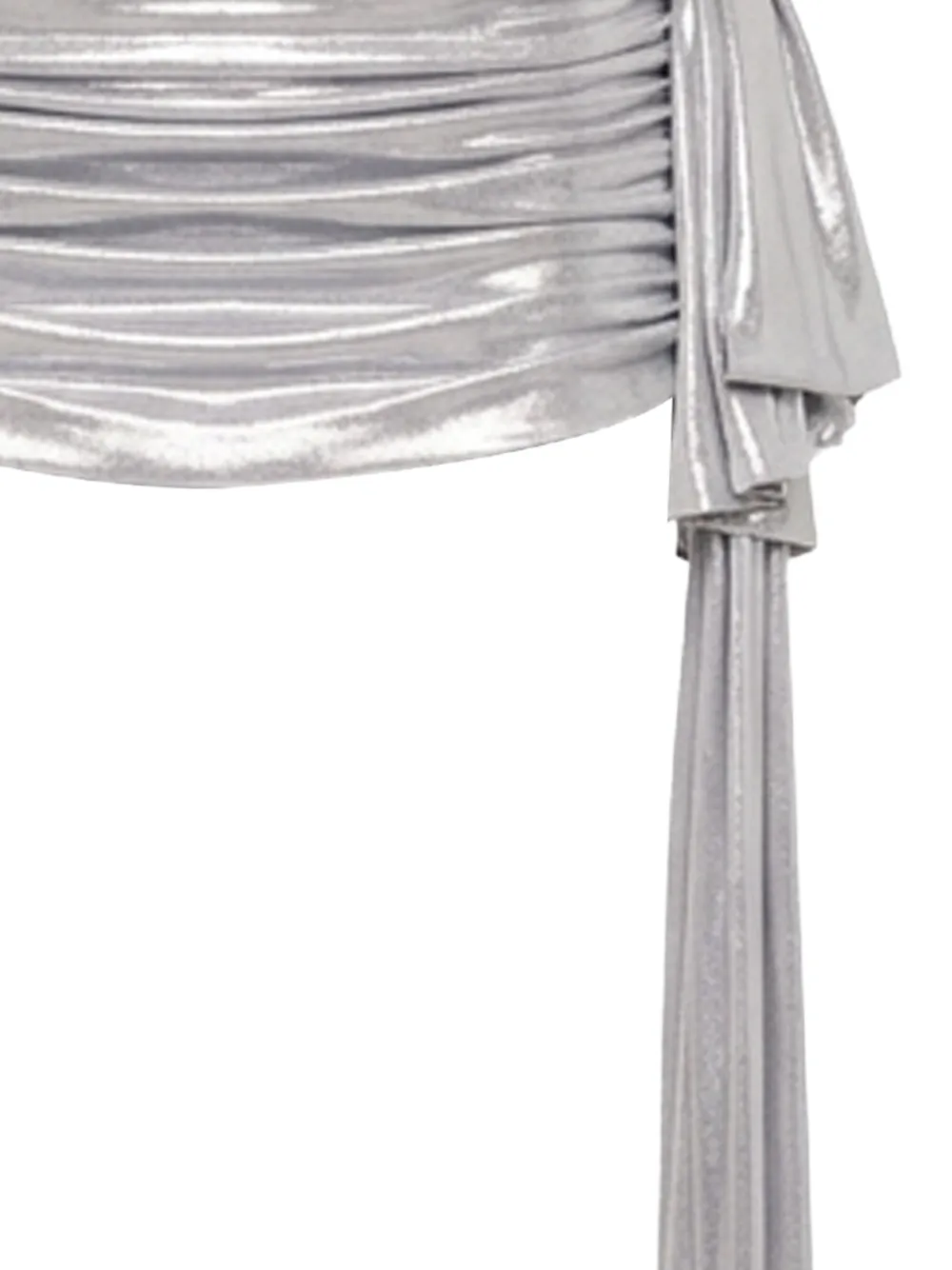 Norma Kamali Norma Bill Pickleball mini-rok met strikdetail Zilver