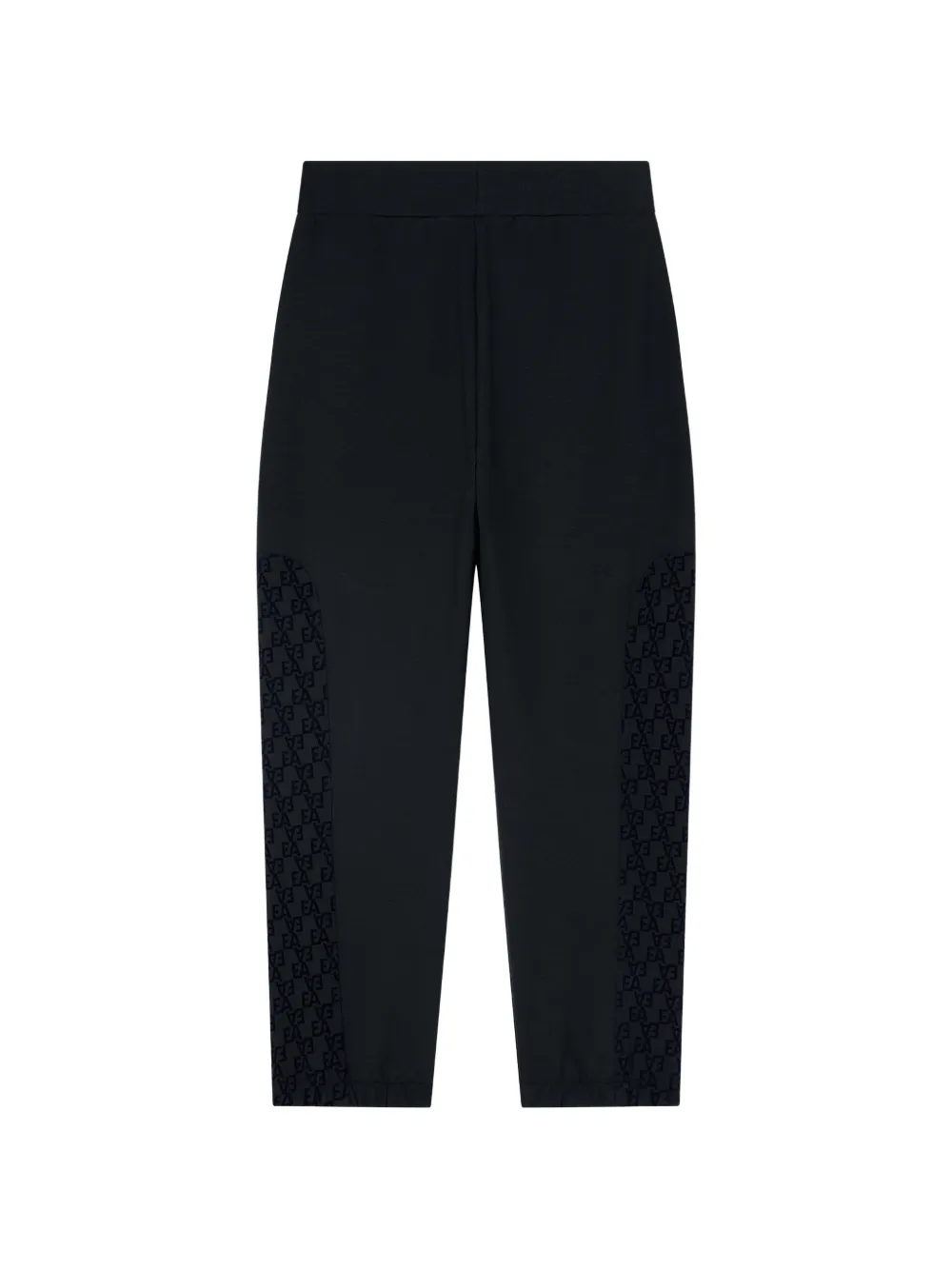 Emporio Armani Kids monogram-detail trousers - Blu