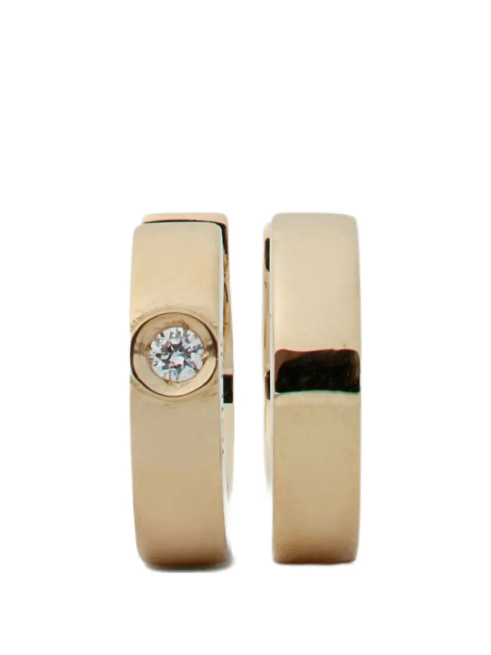 TOTEME diamond hoop earrings - Oro