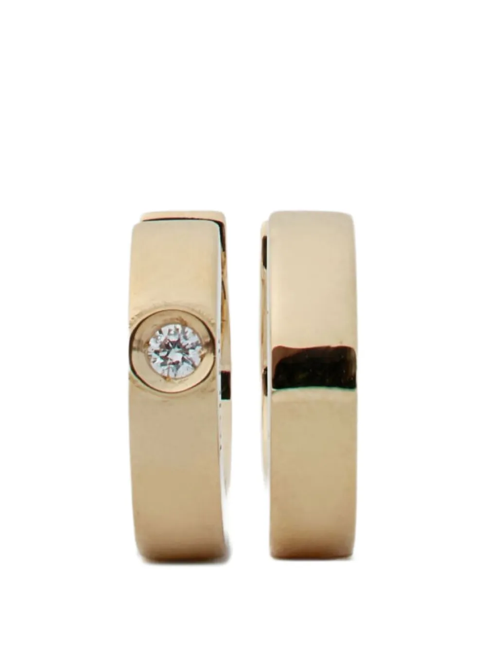 TOTEME diamond hoop earrings - Oro