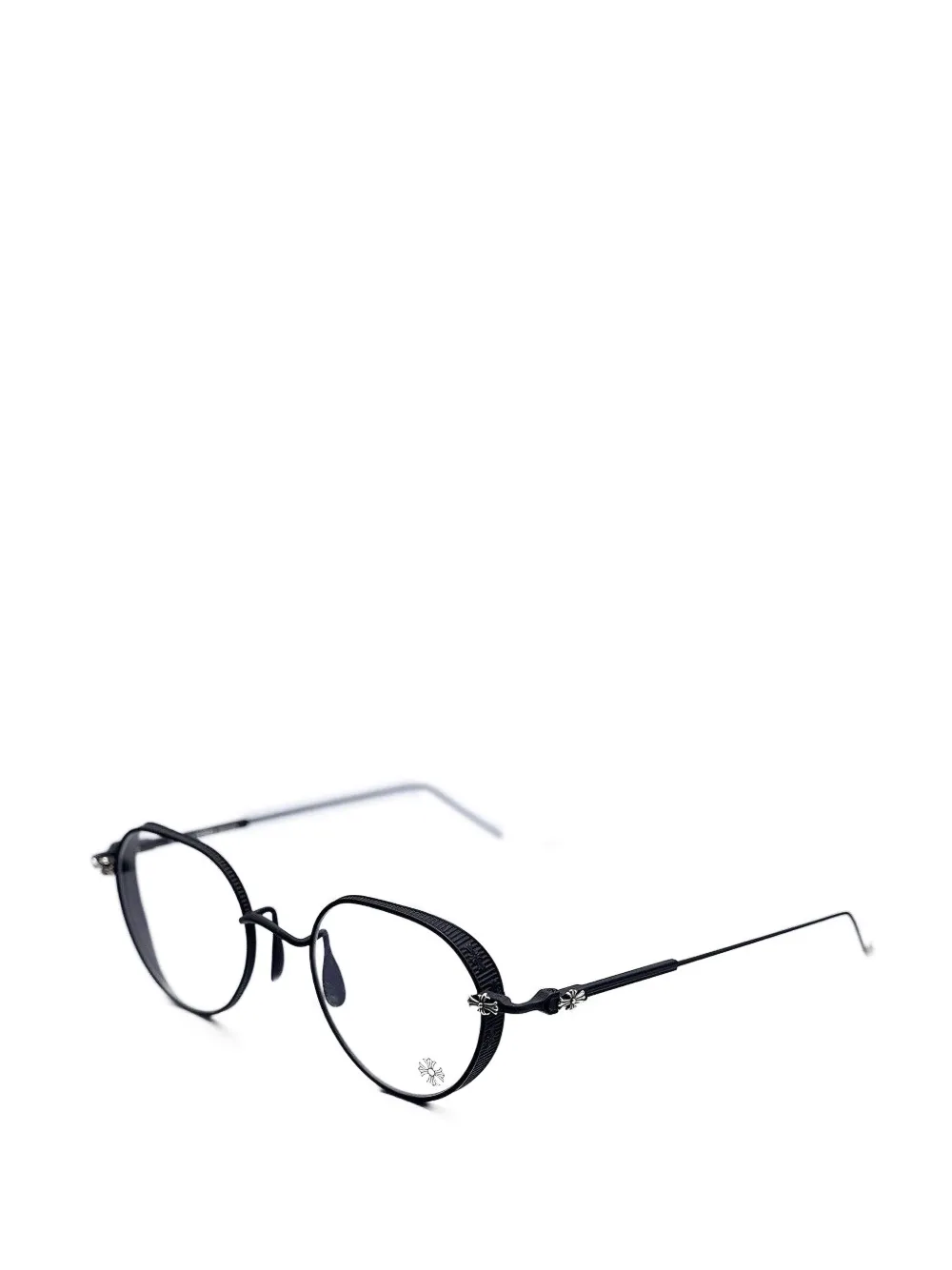 Chrome Hearts round-frame glasses - Nero