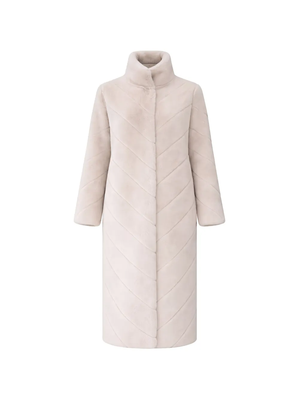 Giovanni Paris Madone long faux fur coat - Toni neutri