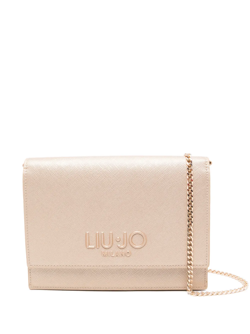 LIU JO embossed chain clutch bag - Oro