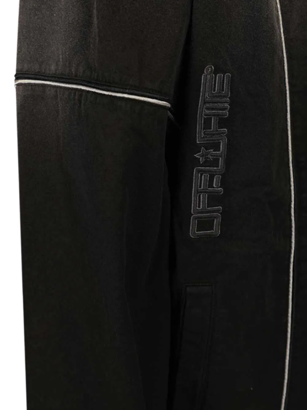 Off-White Jack met logo en afwerking Zwart