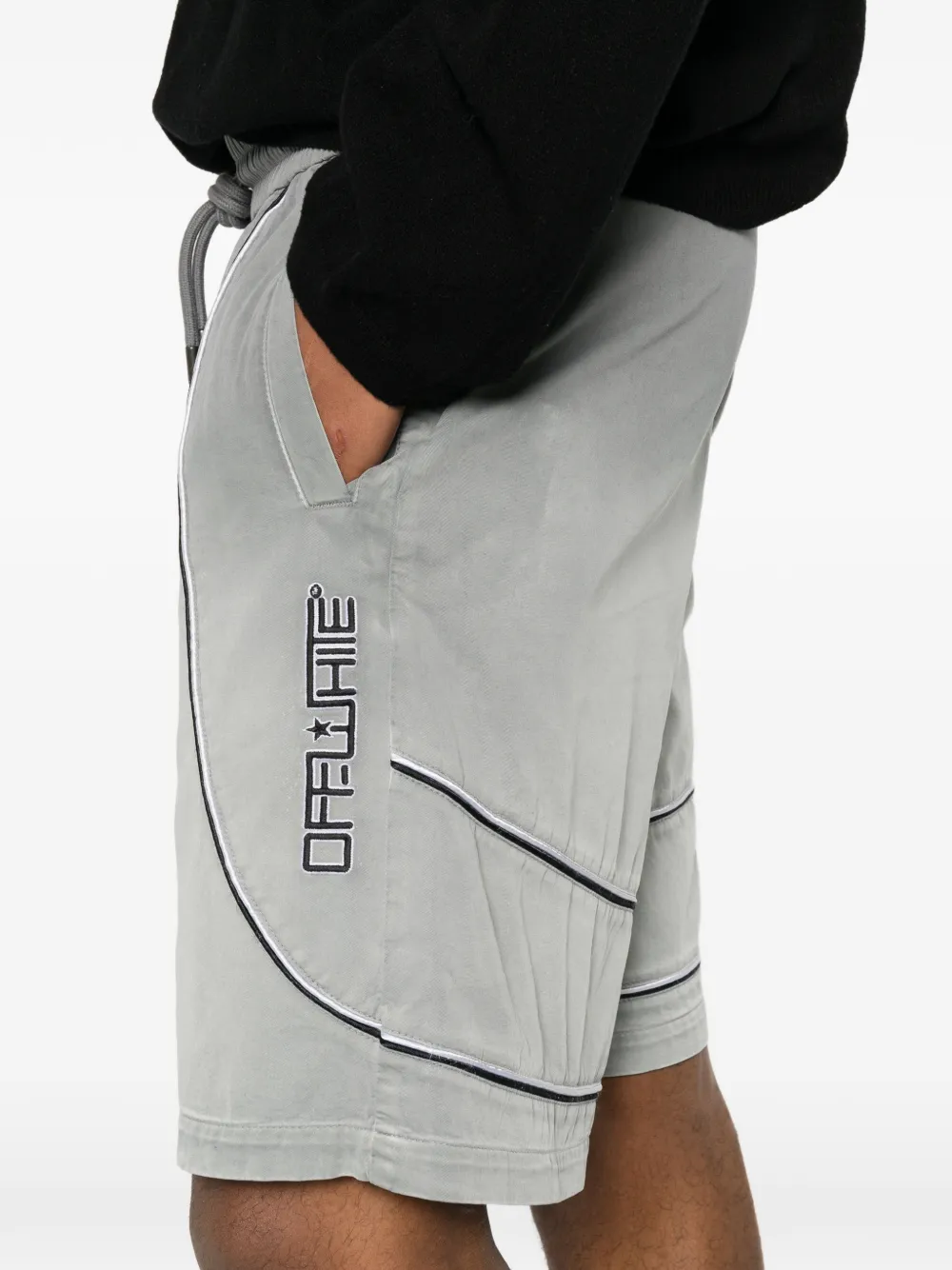 Off-White Shorts met logoprint Grijs