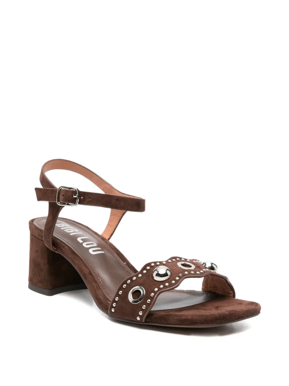 Bibi Lou Sandalen met bandjes met studs Bruin