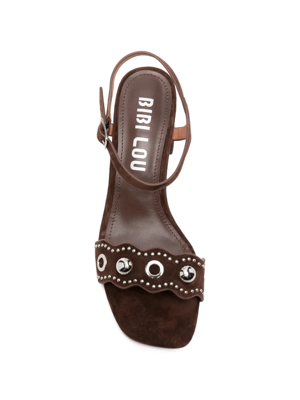 Bibi Lou Sandalen met bandjes met studs Bruin