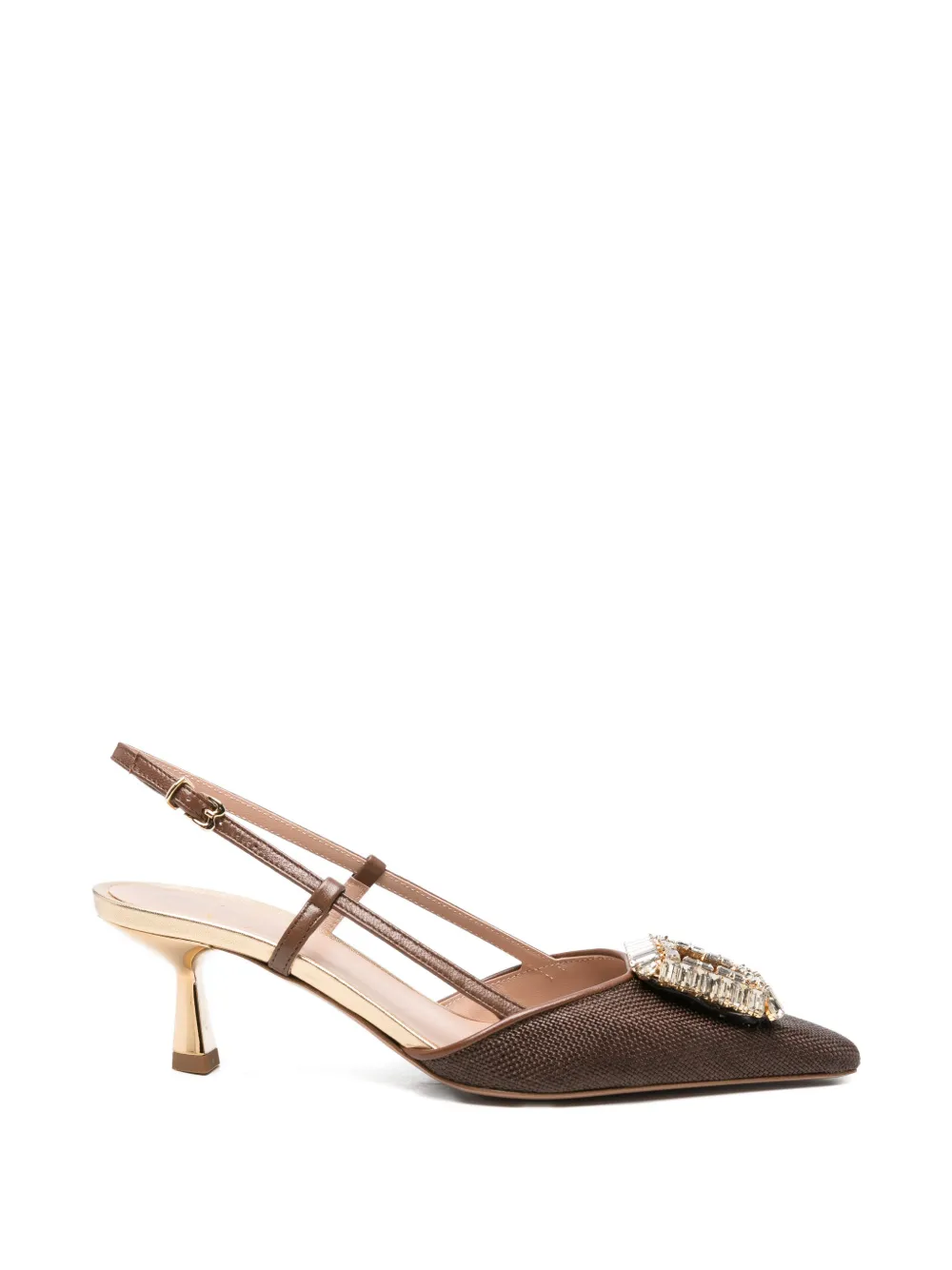 Roberto Festa Julien verfraaide slingback pumps Bruin
