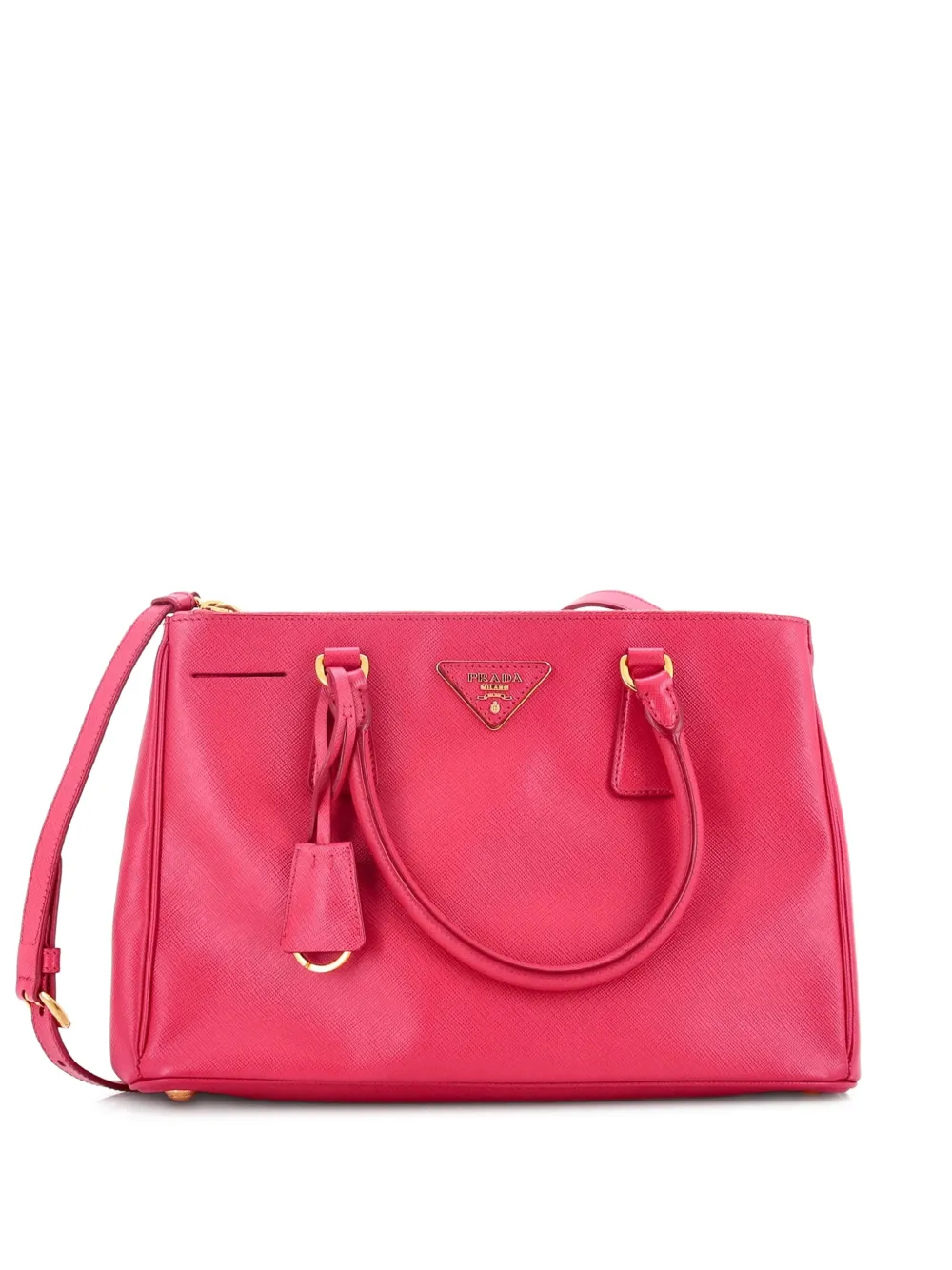 Prada Pre-Owned Double Zip Lux Saffiano Leather Small tote bag - Rosa