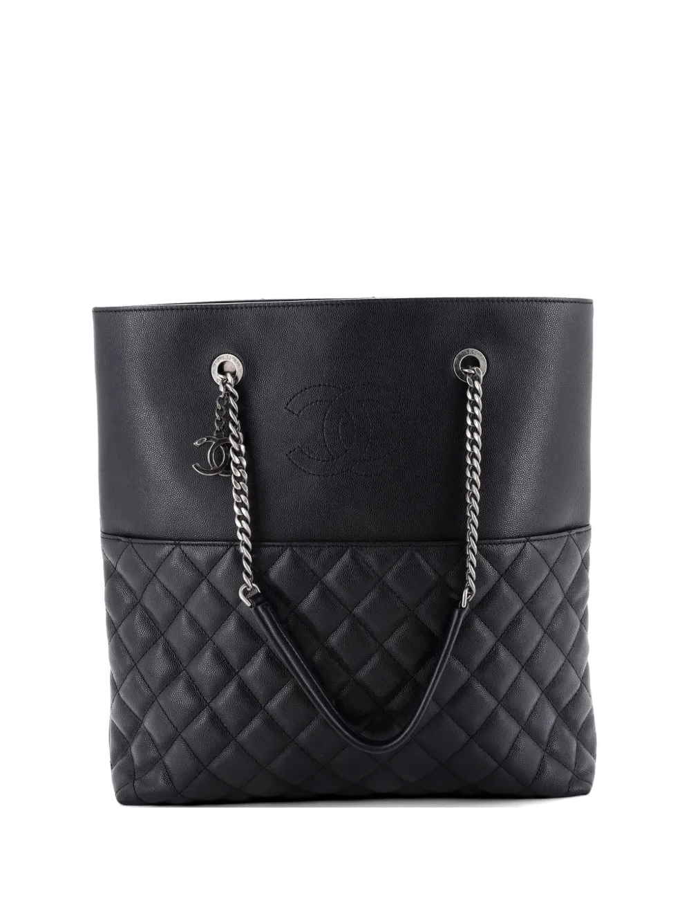 CHANEL Pre-Owned Urban Delight Chain Quilted Caviar Large tote bag - Nero