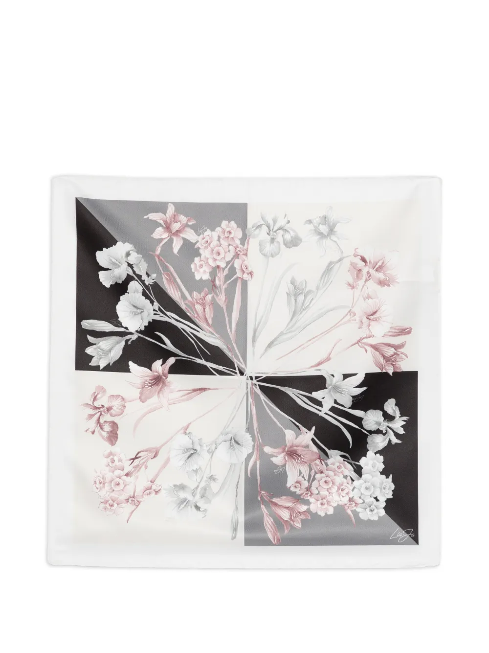 LIU JO floral-detail scarf - Nero