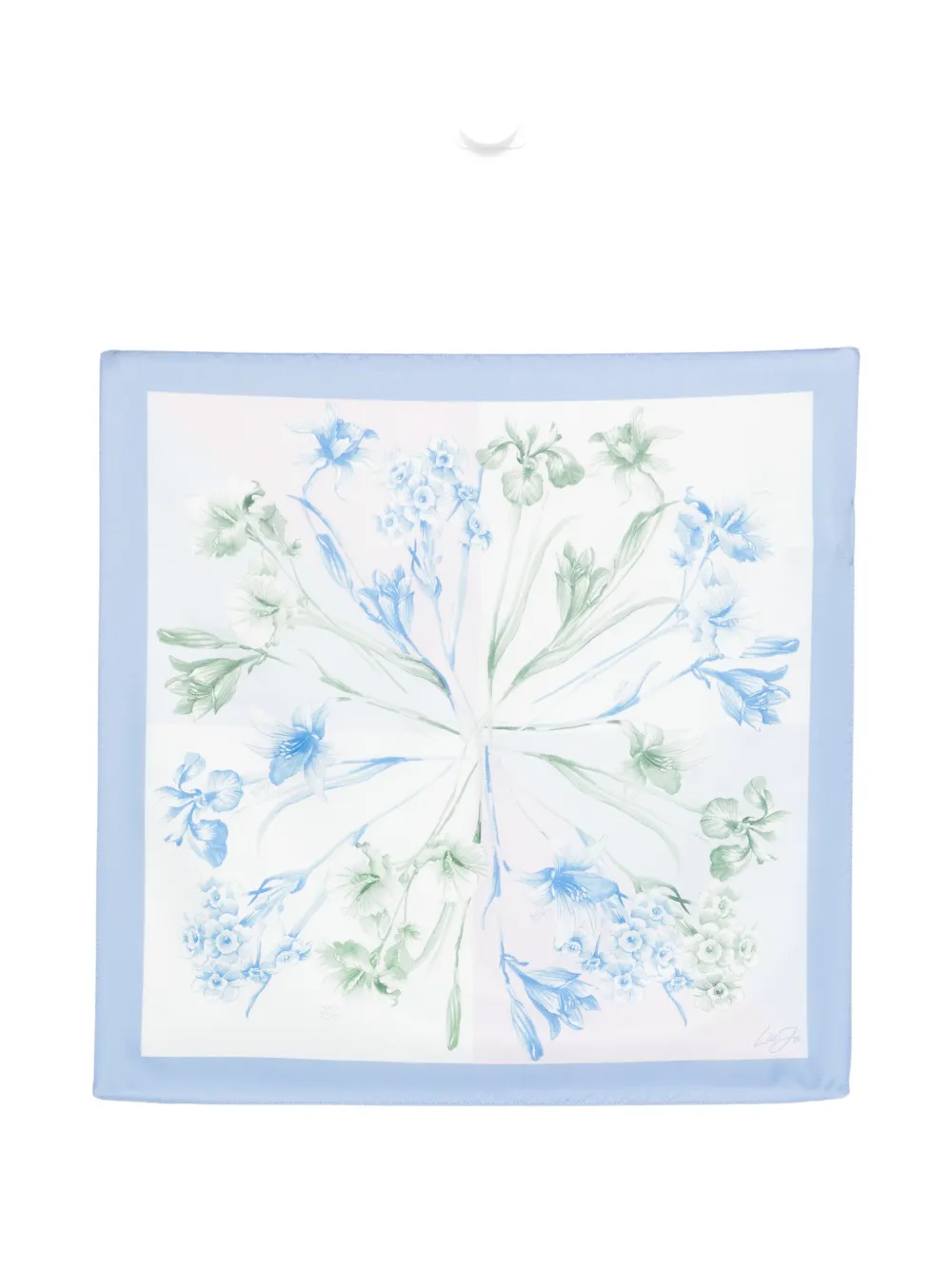 LIU JO floral-detail scarf - Blu