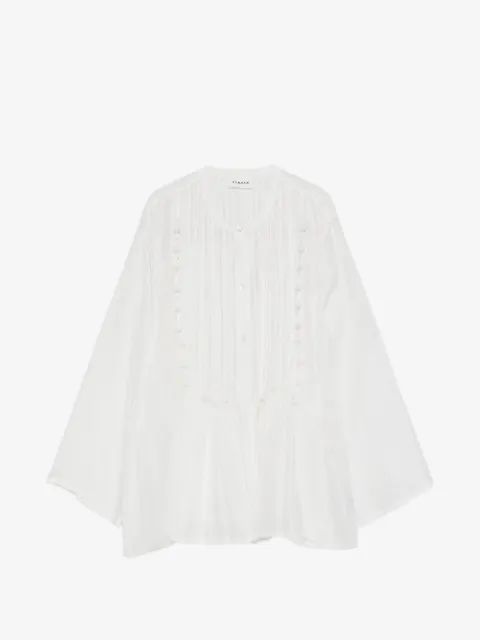P.A.R.O.S.H. beaded pleated blouse