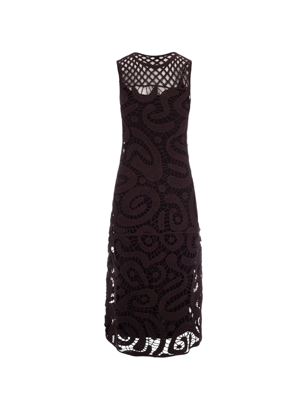 PINKO Mouwloze midi-jurk met gehaakt detail Bruin