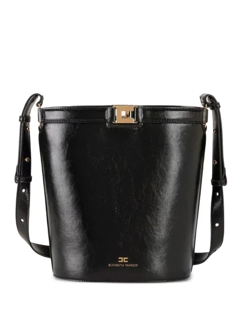 Elisabetta Franchi naplak-effect bucket bag