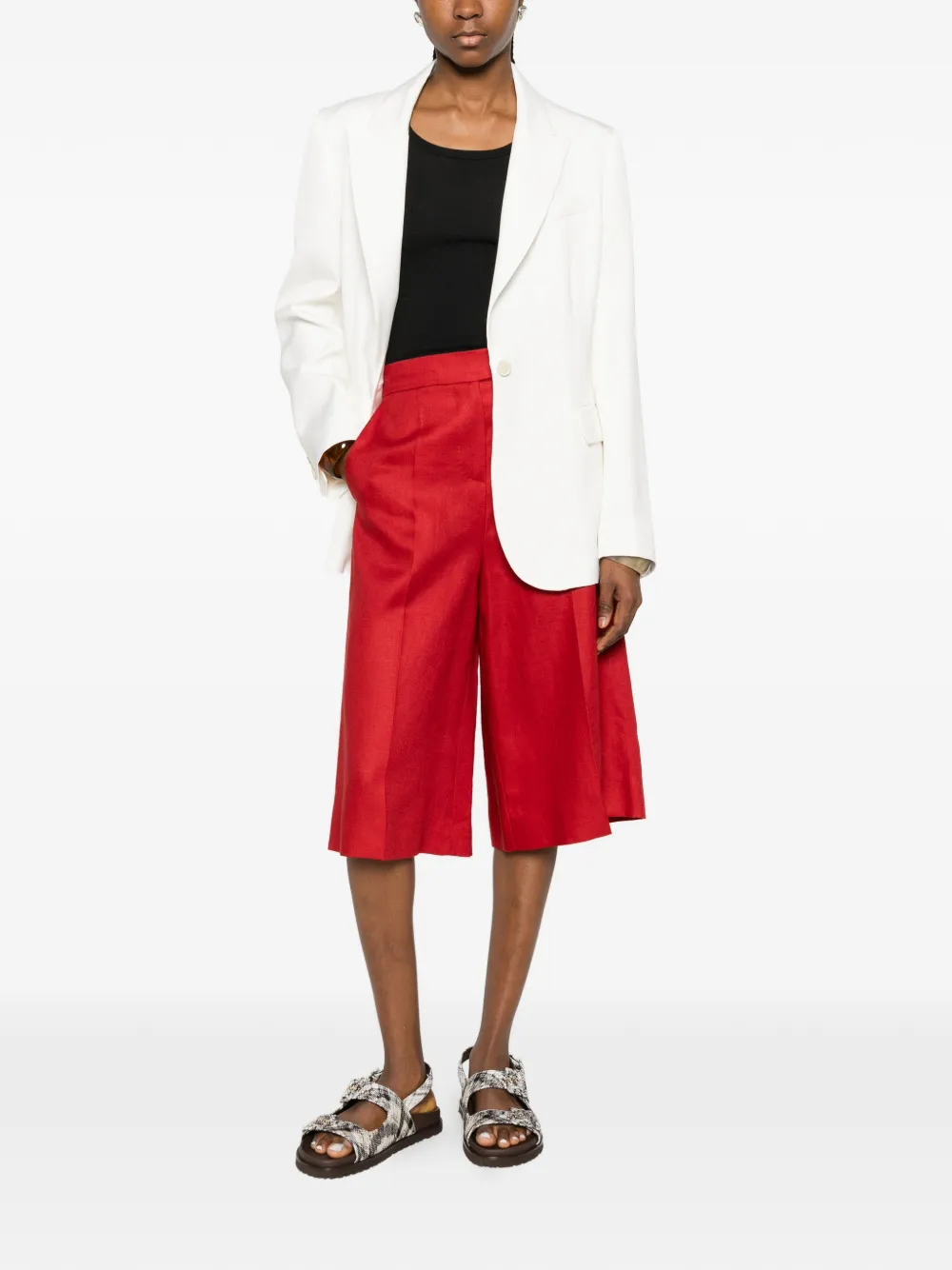 P.A.R.O.S.H. Blazer met gekartelde revers Wit