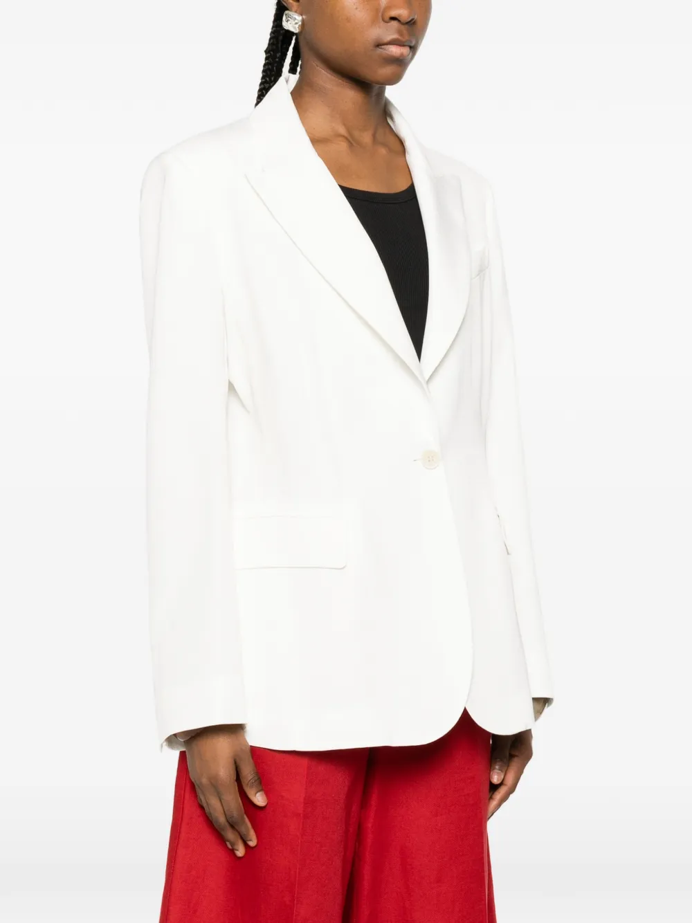 P.A.R.O.S.H. Blazer met gekartelde revers Wit
