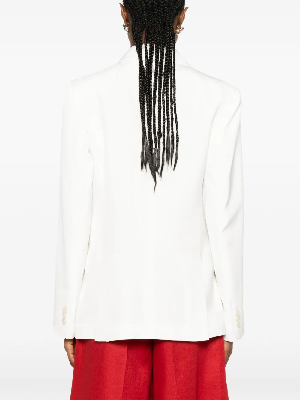 P.A.R.O.S.H. Blazer met gekartelde revers Wit