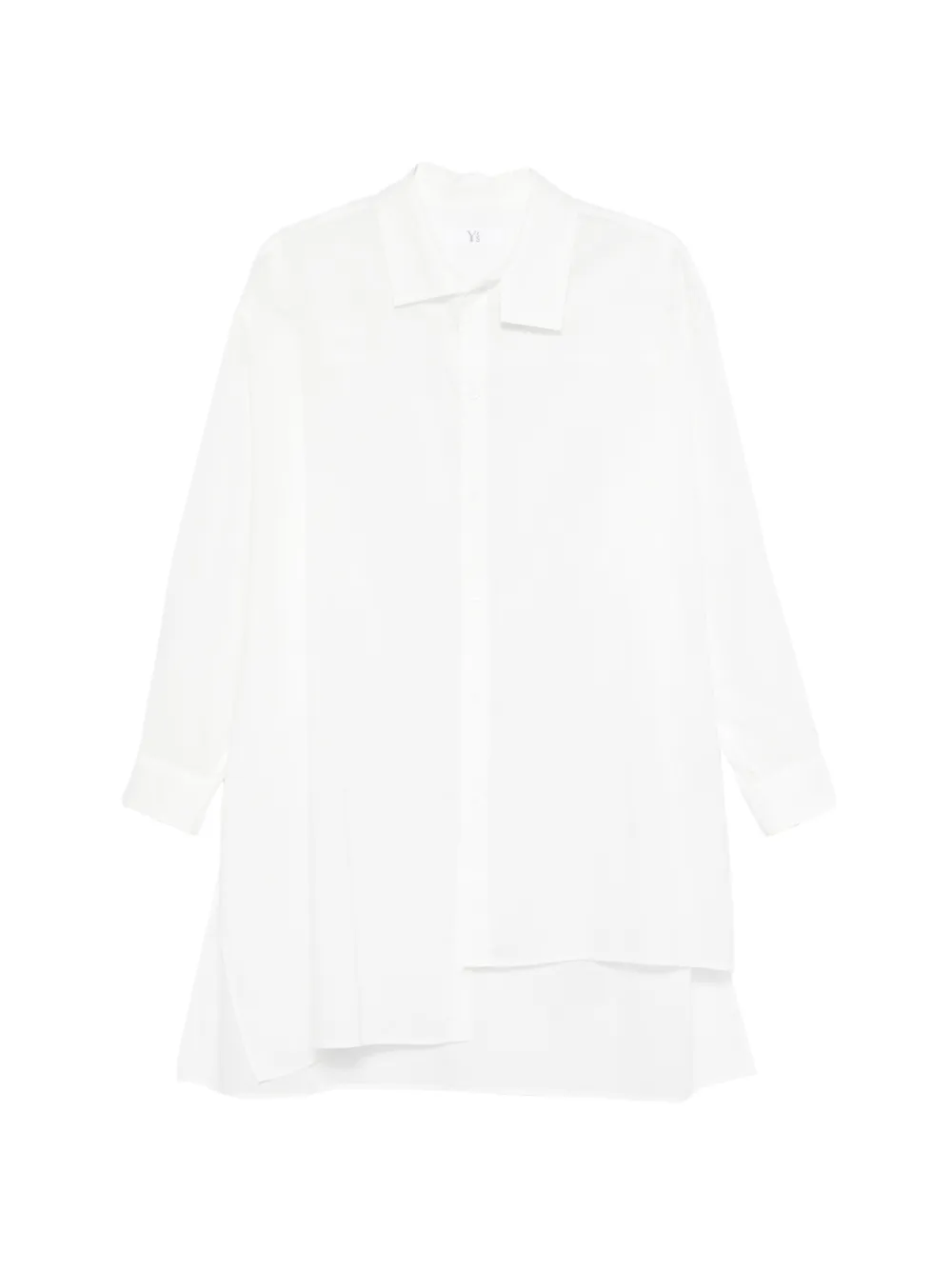 Y's asymmetric shirt - Bianco