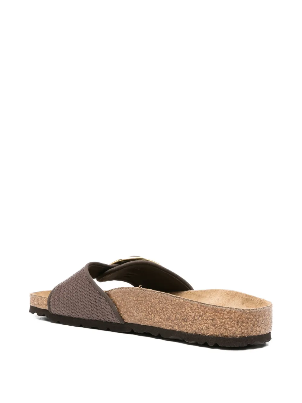 Birkenstock Madrid sandalen met geweven detail en gesp Bruin