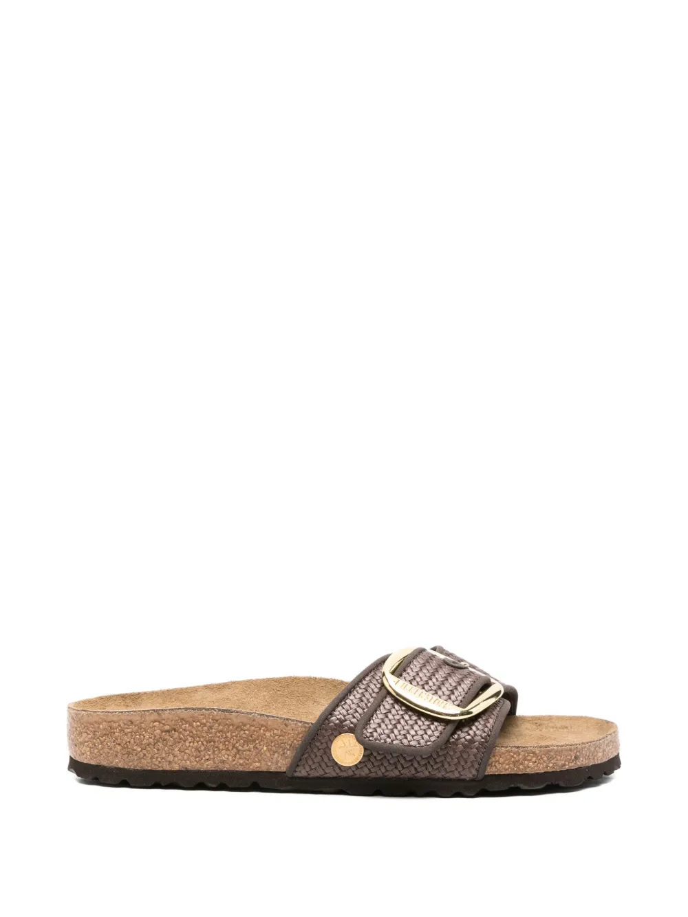 Birkenstock Madrid woven-detail buckle sandals - Marrone