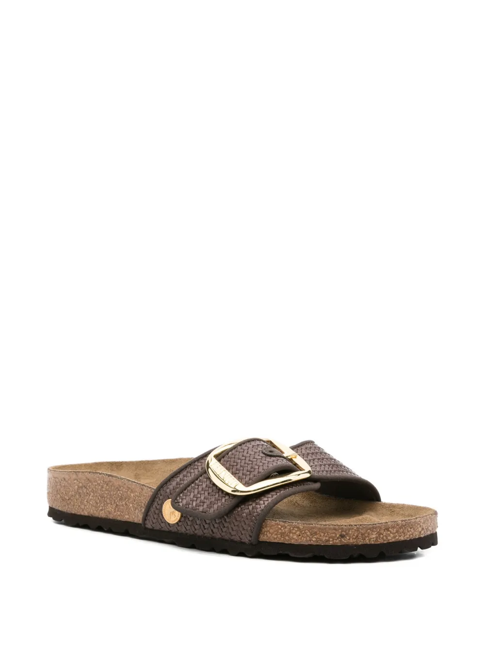 Birkenstock Madrid sandalen met geweven detail en gesp Bruin