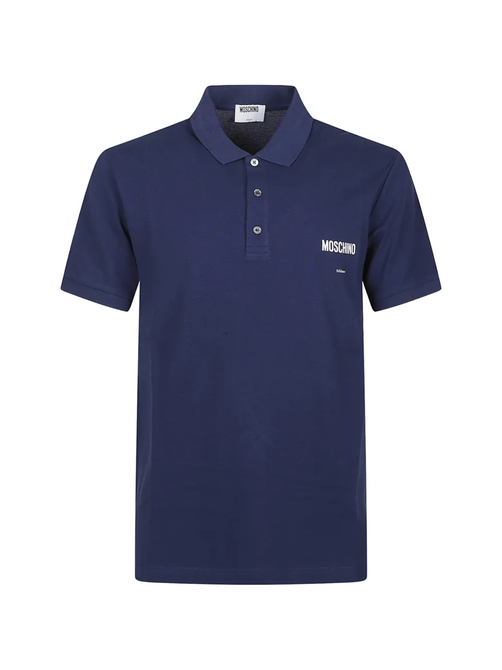 Moschino logo-print polo shirt - Blu