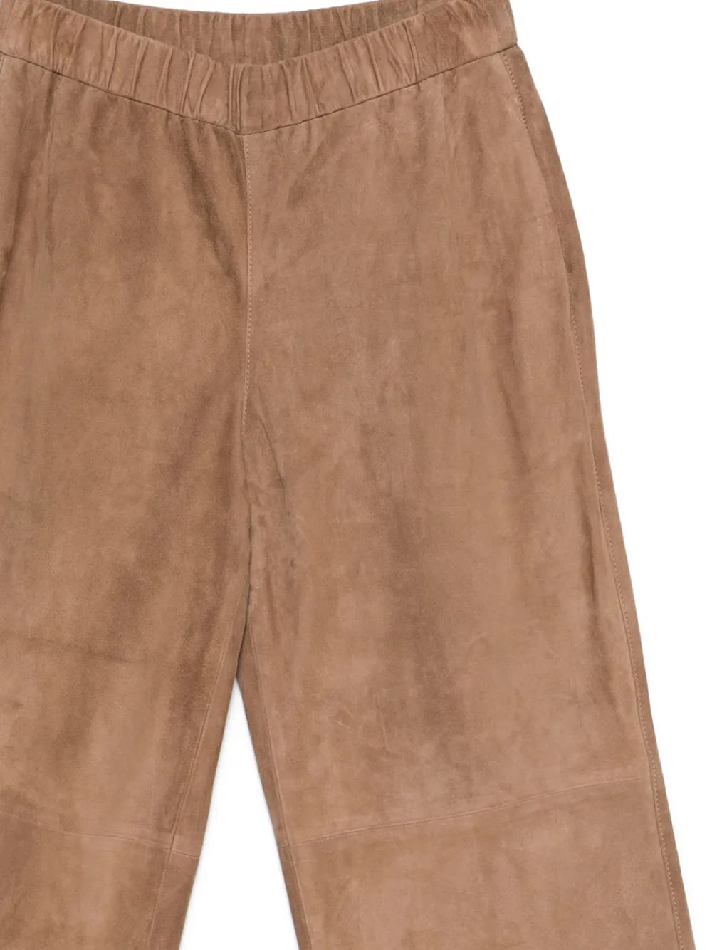  Manzoni 24 Elasticated Leather Trousers - Brown 