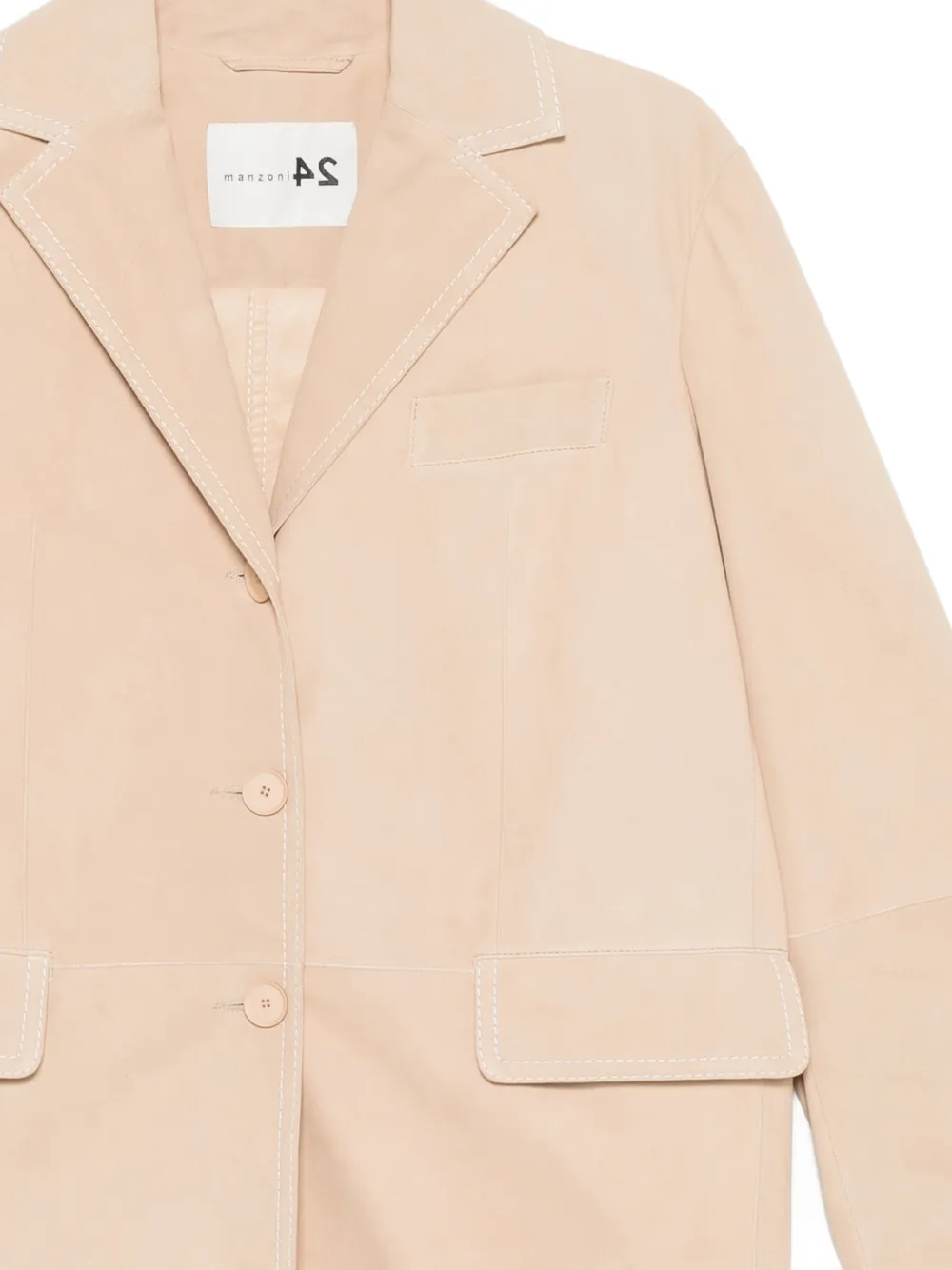  Manzoni 24 Button-fastening Jacket - Neutrals 